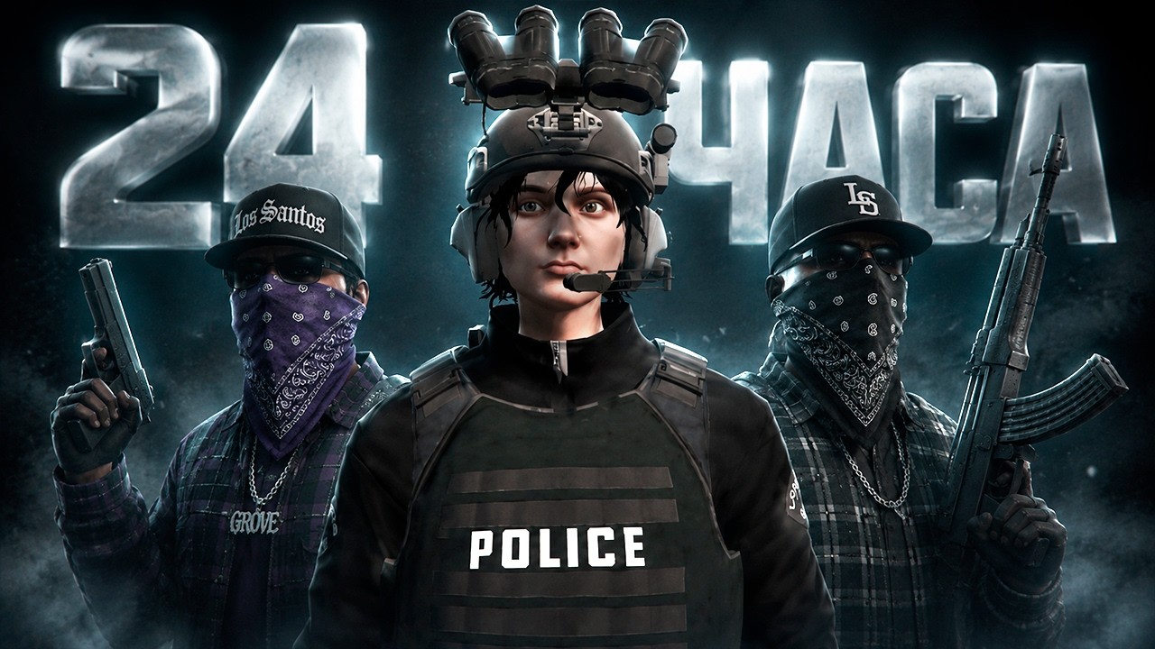 24 ЧАСА Я КОП НА КРАЙМ СЕРВЕРЕ НА ГТА 5 РП GTA 5 RP