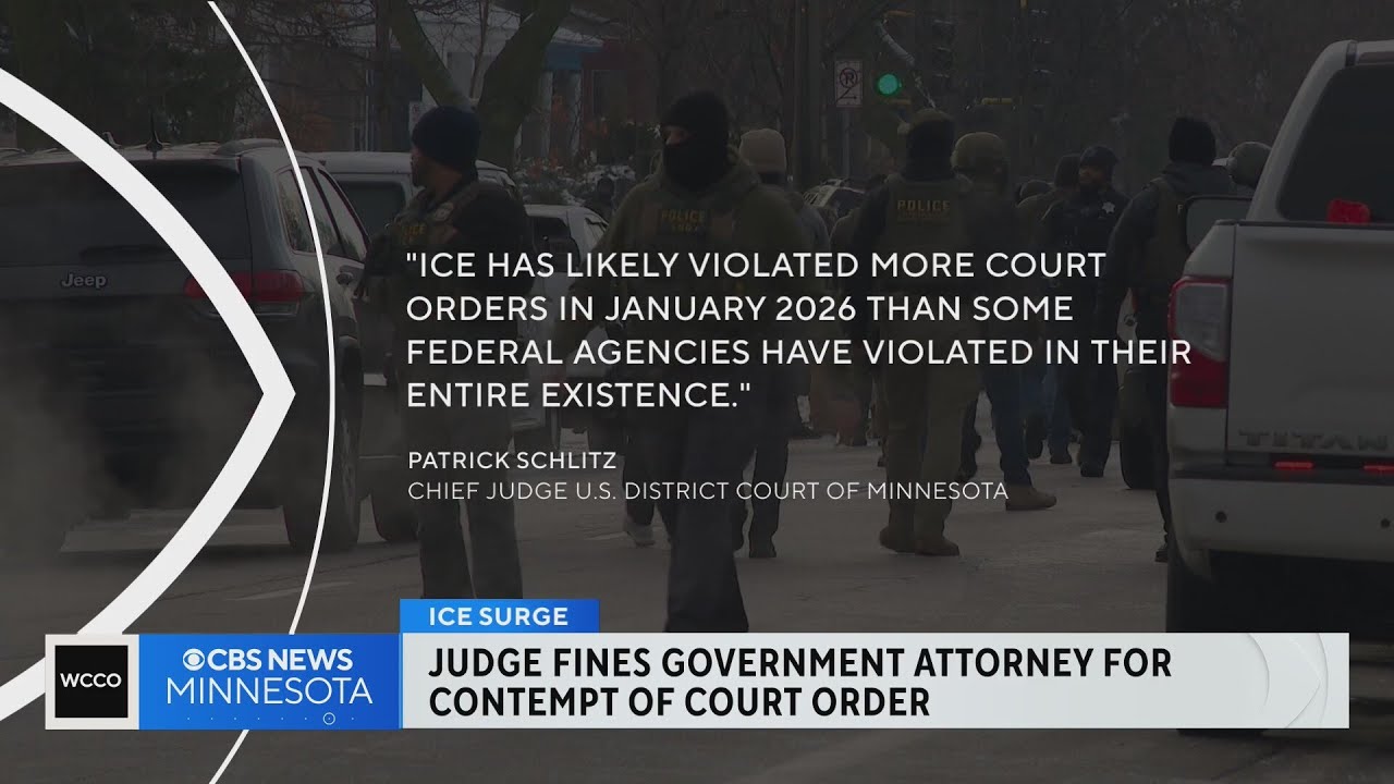 Federal judge in Minnesota finds lawyer for DOJ in contempt