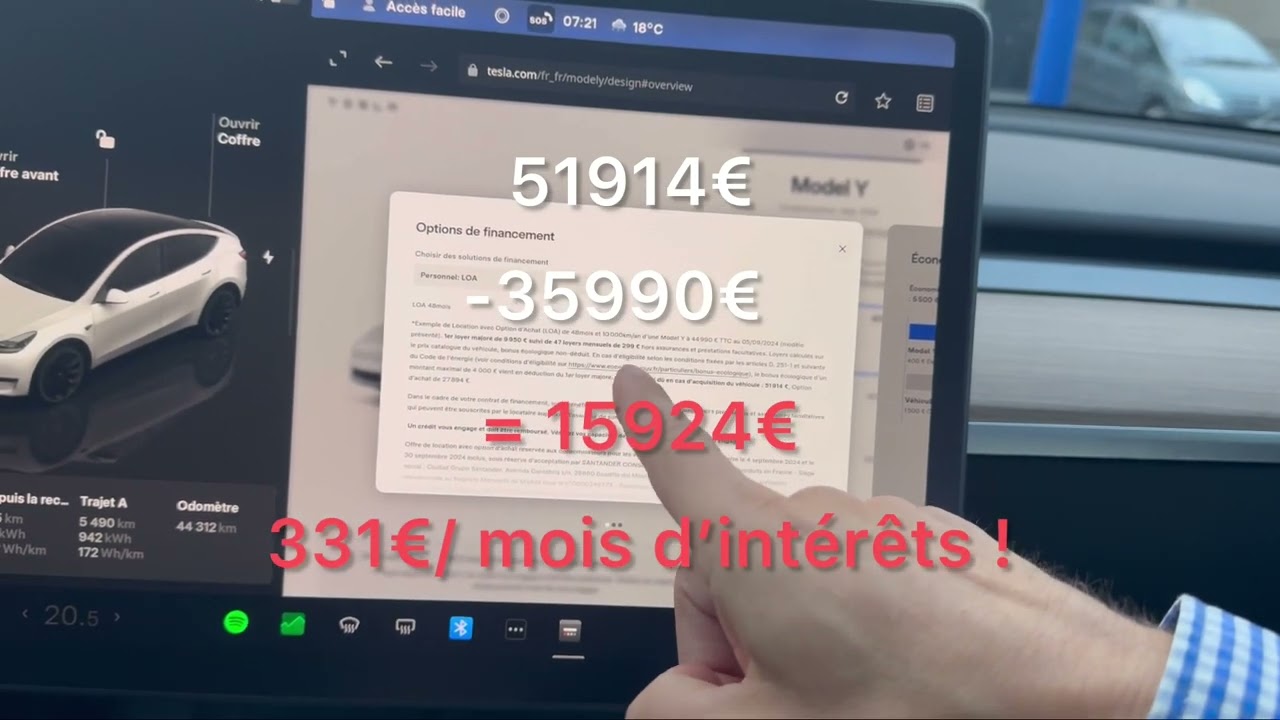 LOA Tesla Model Y 299&euro; par mois = Arnaque ?