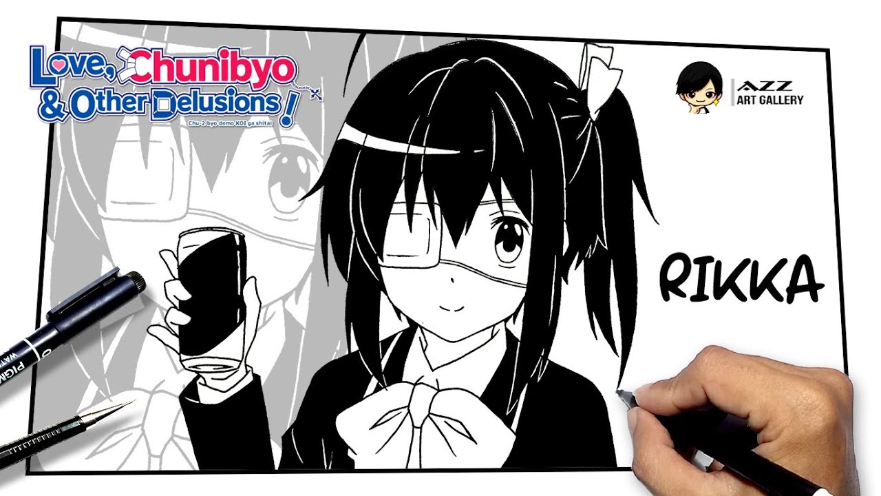 How to draw Rikka Takanashi from Chuunibyou demo Koi ga Shitai