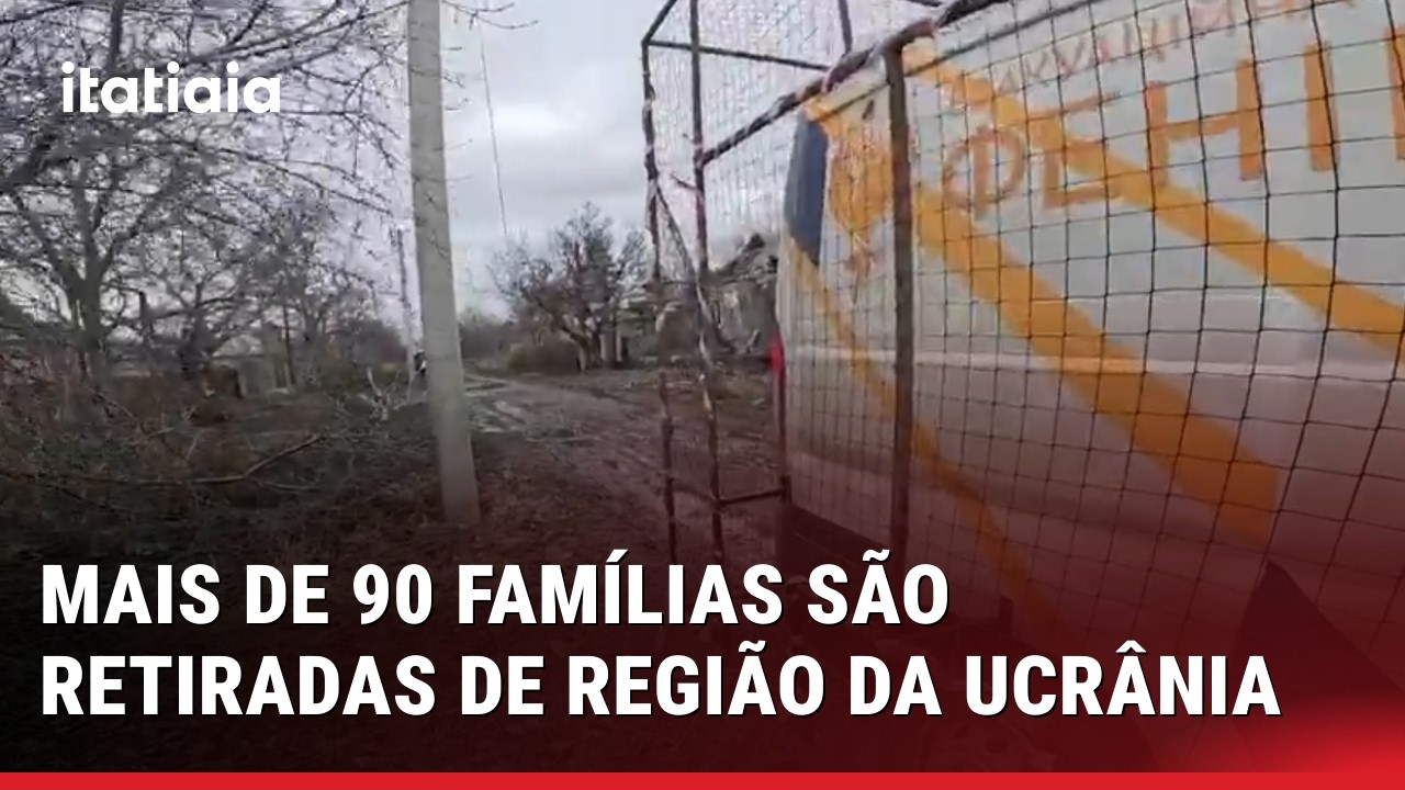 AUTORIDADES UCRANIANAS EVACUAM FAMÍLIAS NA REGIÃO DE DONETSK