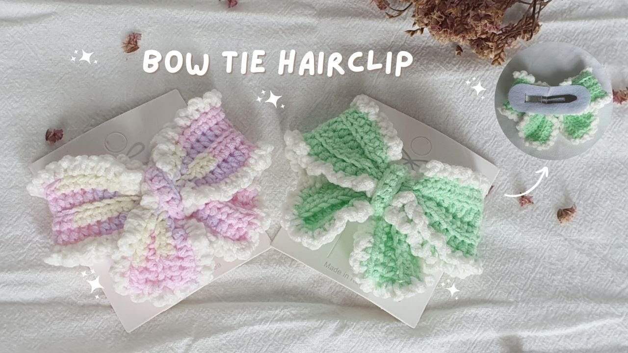 How To Bow Hair Clip Crochet 🎀| Easy Step-by-Step Guide, Beginner-Friendly