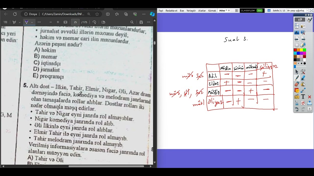 Informatika Toplu - modelləşdirmə I hissə (1 - 12 ci suallar)