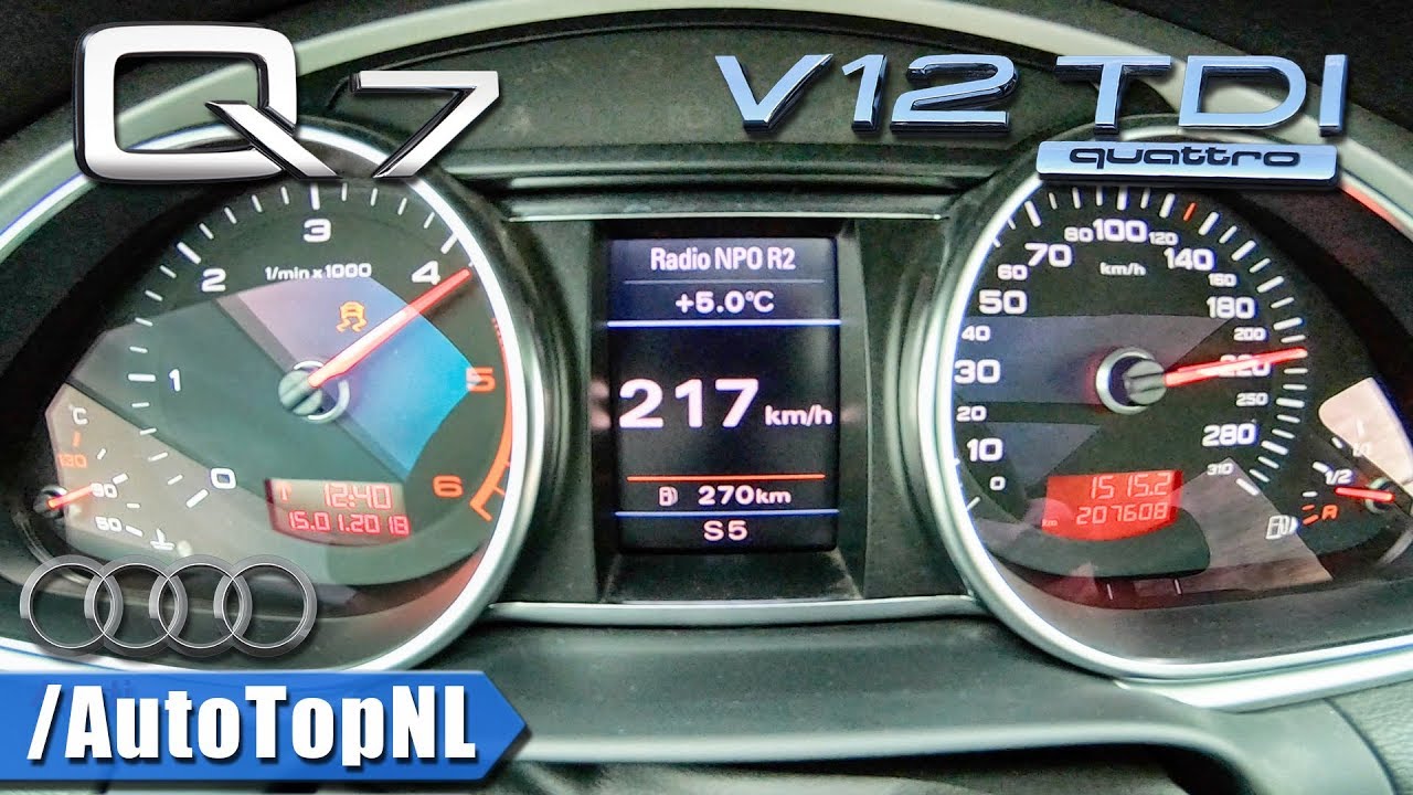 575HP Audi Q7 V12 TDI ACCELERATION & SPEED 0-217km/h by AutoTopNL
