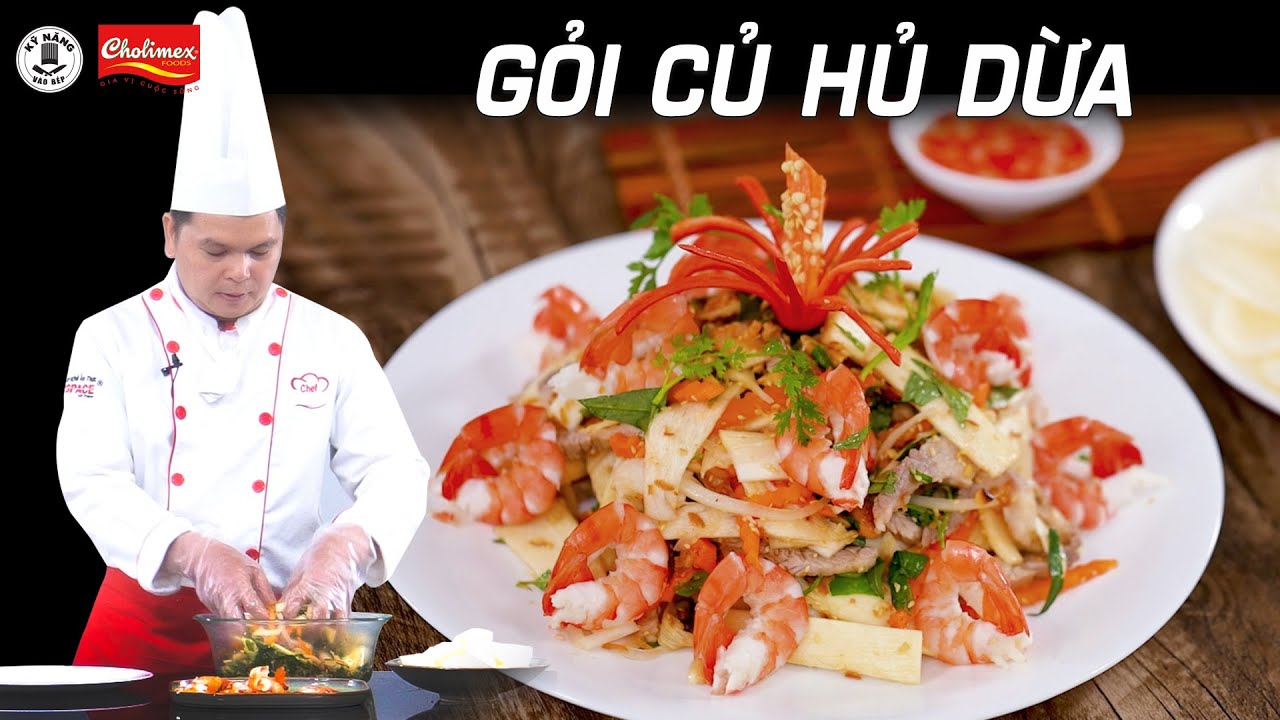 Cách làm Gỏi Củ Hủ Dừa Tôm Thịt ngon | Kỹ Năng Vào Bếp