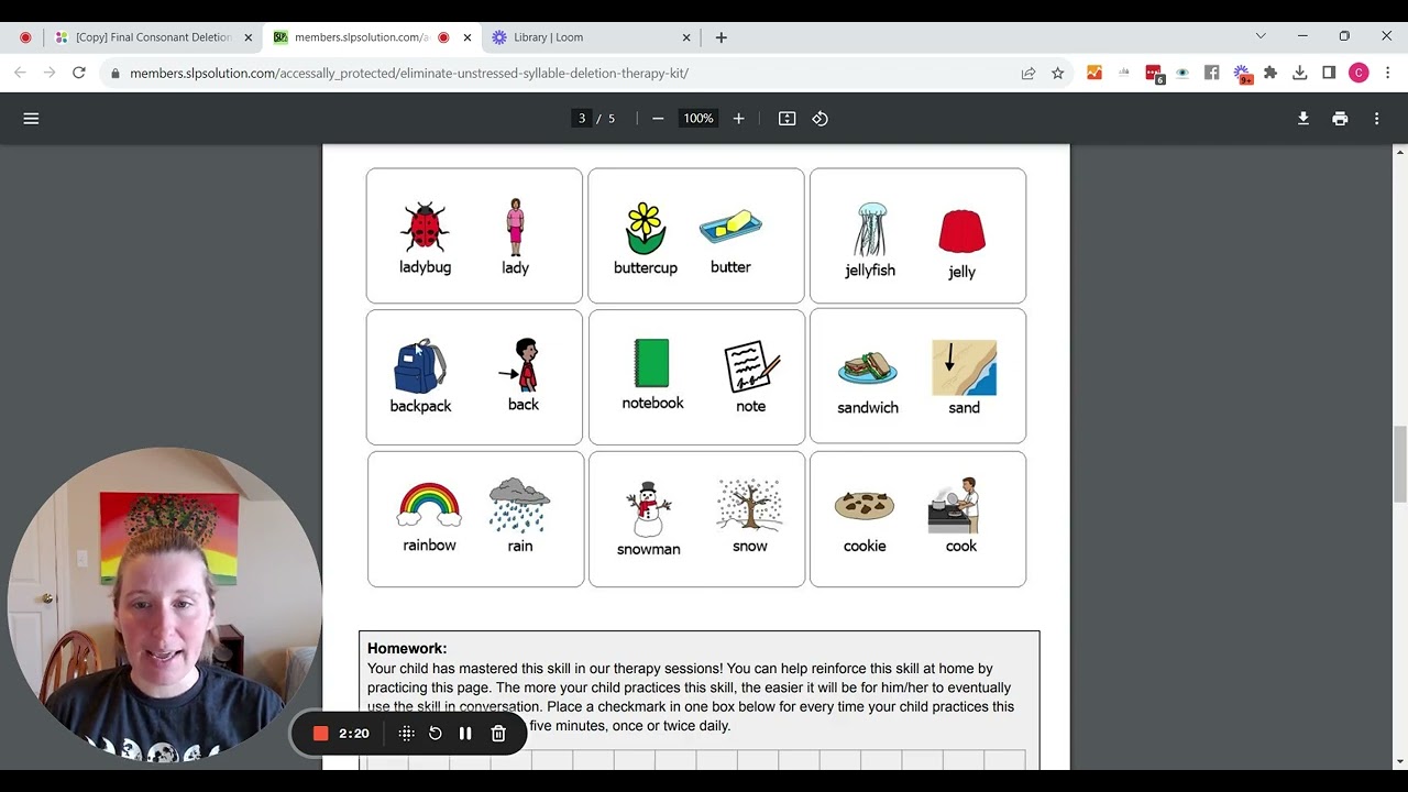 Weak Syllable Deletion: Speech Therapy for Syllable Reduction in Children