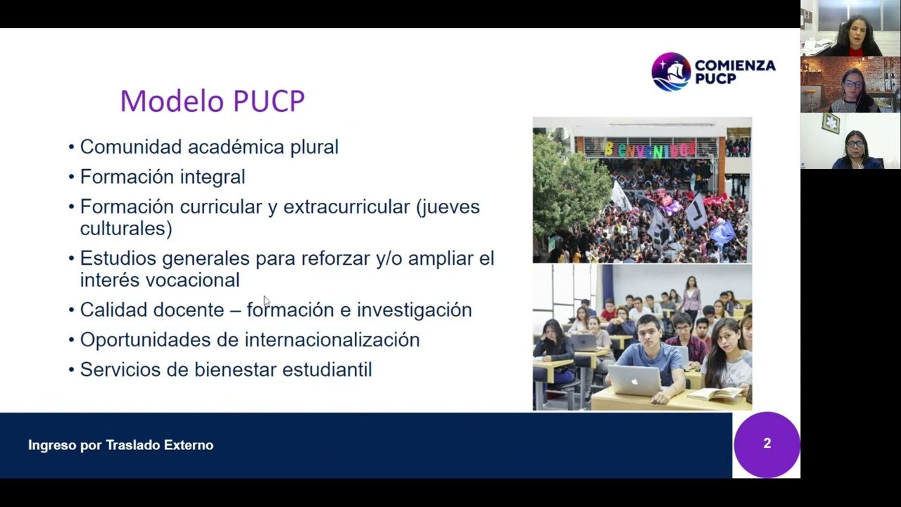 Charla informativa Traslado Externo PUCP