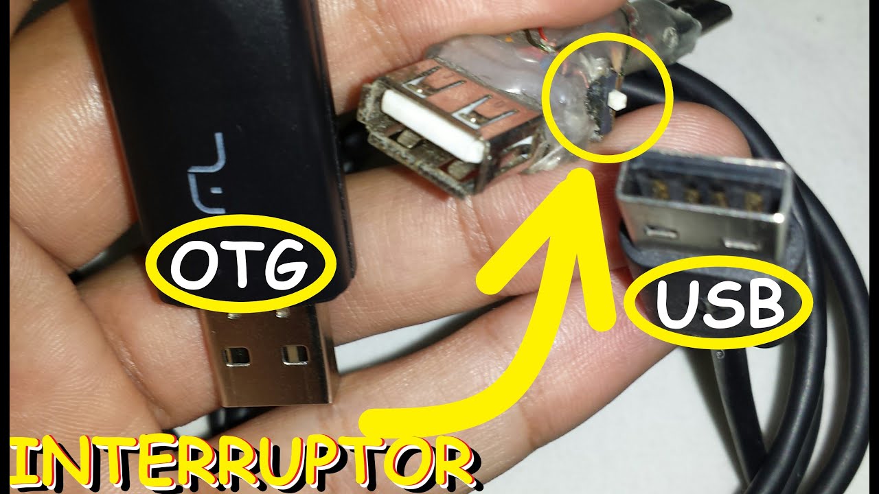 Como fazer adaptador OTG com interruptor para USB