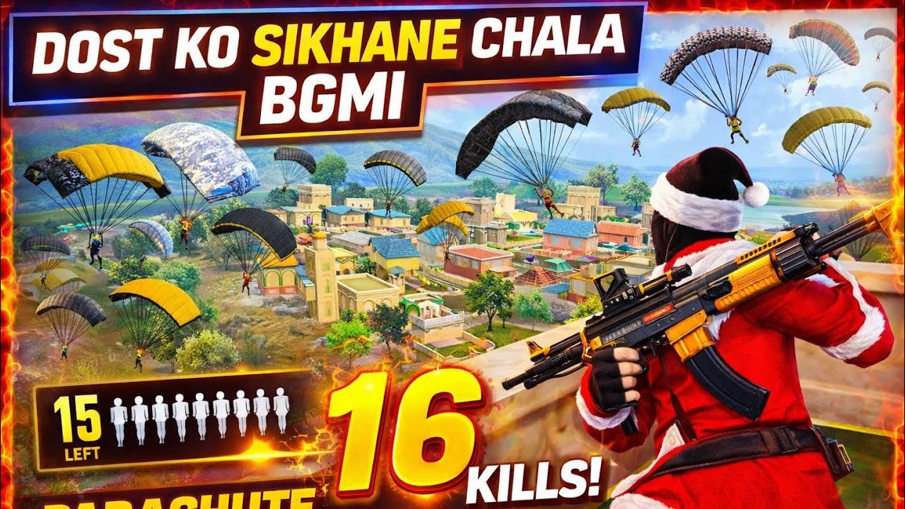 Dost Ko Sikhate Sikhate 16 Kills 😎 | BGMI Intense Fight #bgmi #bgmigameplay #bgmi16kills #bgmifunny 
