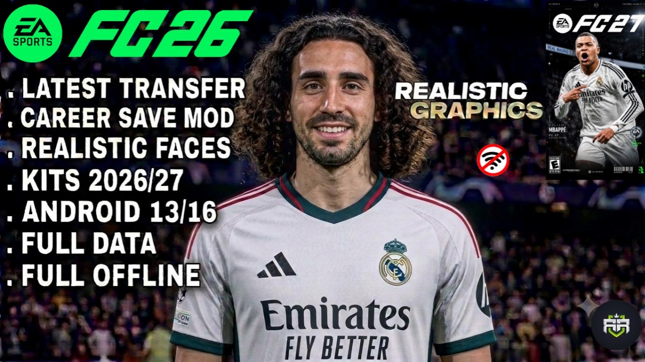 FIFA 16 MOBILE MOD EA FC 26 ДЛЯ ANDROID ОФФЛАЙН РЕЖИМ КАРЬЕРЫ ОБНОВЛЕНИЕ ФОРМ 2026/27 РЕАЛИСТИЧНЫ...