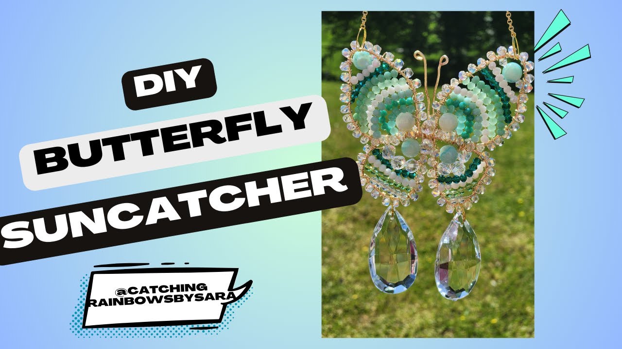 Beautiful Teal Butterfly 🦋 Suncatcher - Small