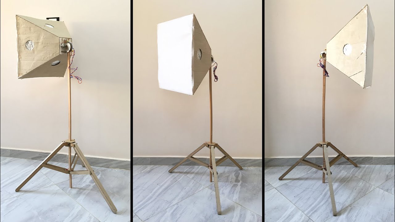 اصنع بنفسك سوفت بوكس كامل  من الكرتون \ how to make a  soft box - DIY
