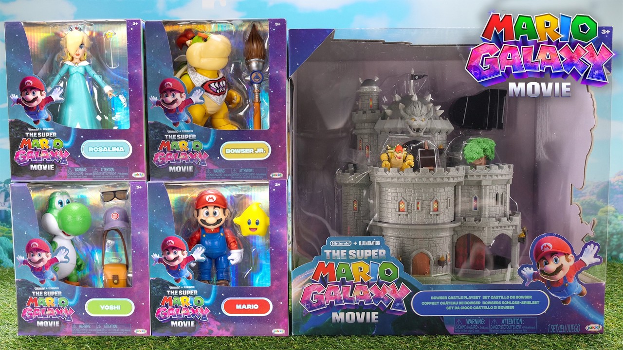 Super Mario Galaxy Movie Toy Collection Unboxing | No talking toy review ASMR