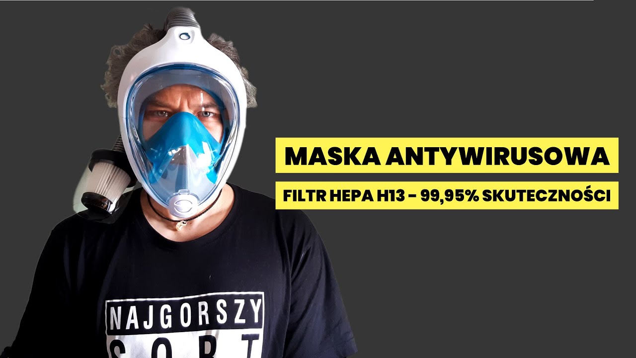 Maska Antywirusowa (Koronawirus) i Antysmogowa z filtrem HEPA13 - DIY