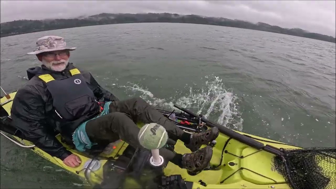 Fishing with roger:  Siltcoos coho in the rain/wind
