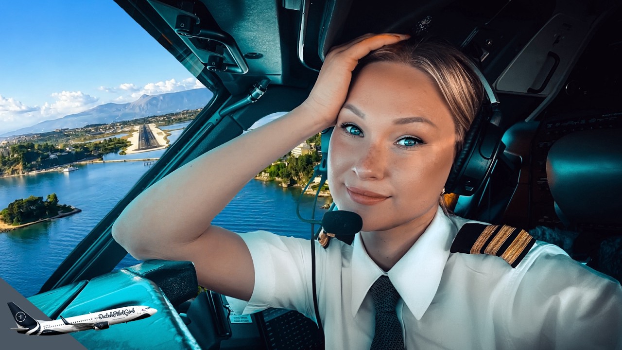 BOEING 737 INSANE Landing in Corfu, Greece | Runway 34 | Cockpit View
