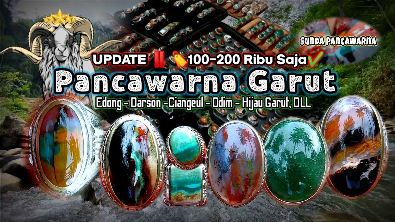 Terbatas‼️ 17 pcs 🏷️100 - 200 Rb‼️ Batu Pancawarna Garut Galian Lawas ⭐ Edisi Ngabuburit