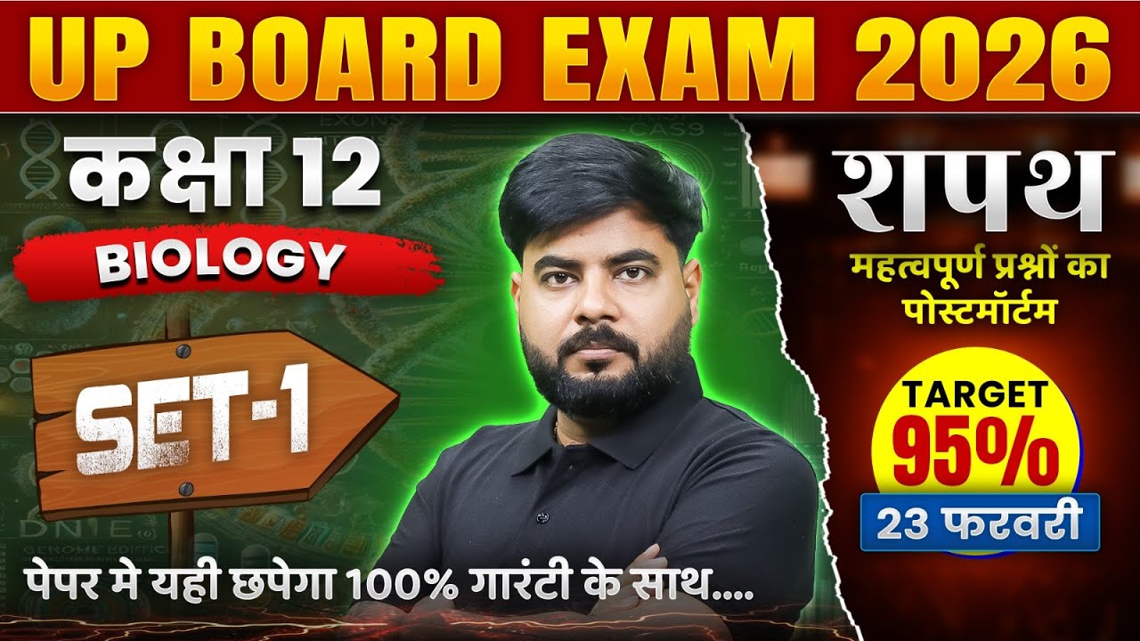 Class 12 Biology Viral Question 2026 | PYQs Biology Class 12 UP Board Hindi Medium