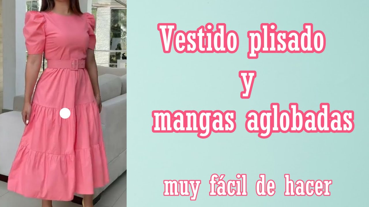 Cómo hacer un vestido | mangas aglobadas y plisado en 3 | paso a paso | muuy fácil de hacer