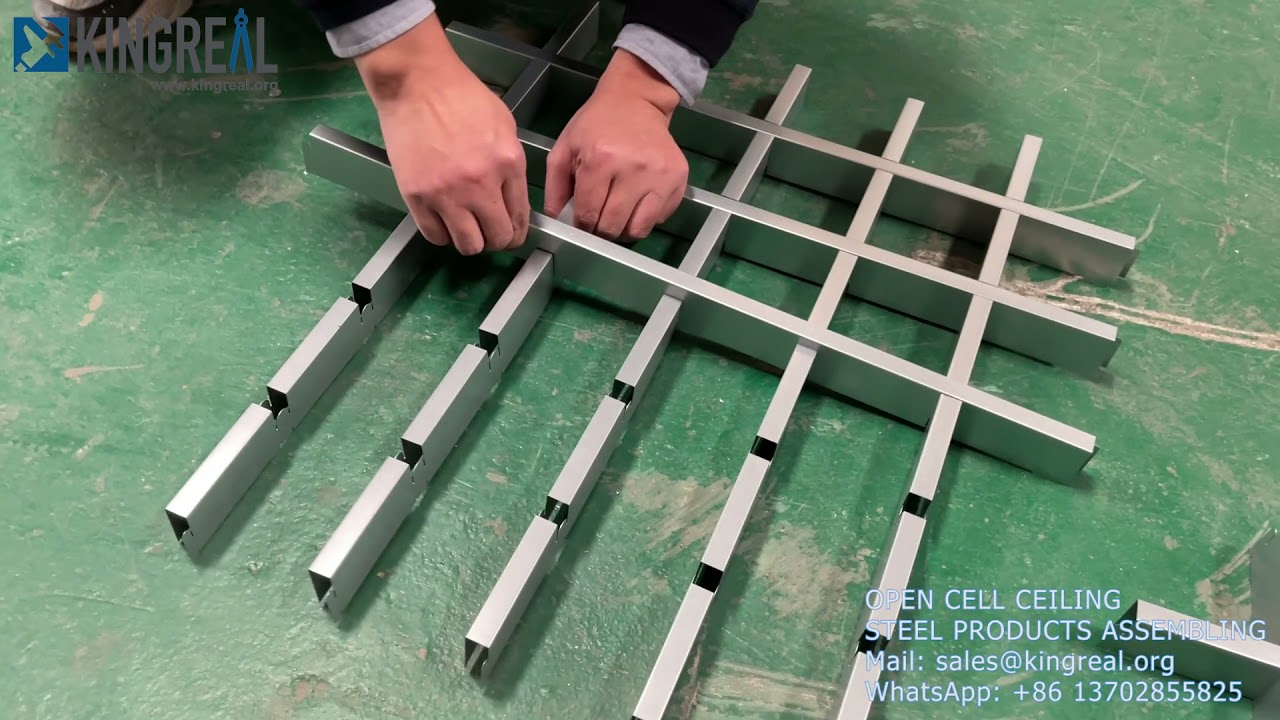 Assembly of Gi Steel Open Cell Ceiling Products - KINGREAL