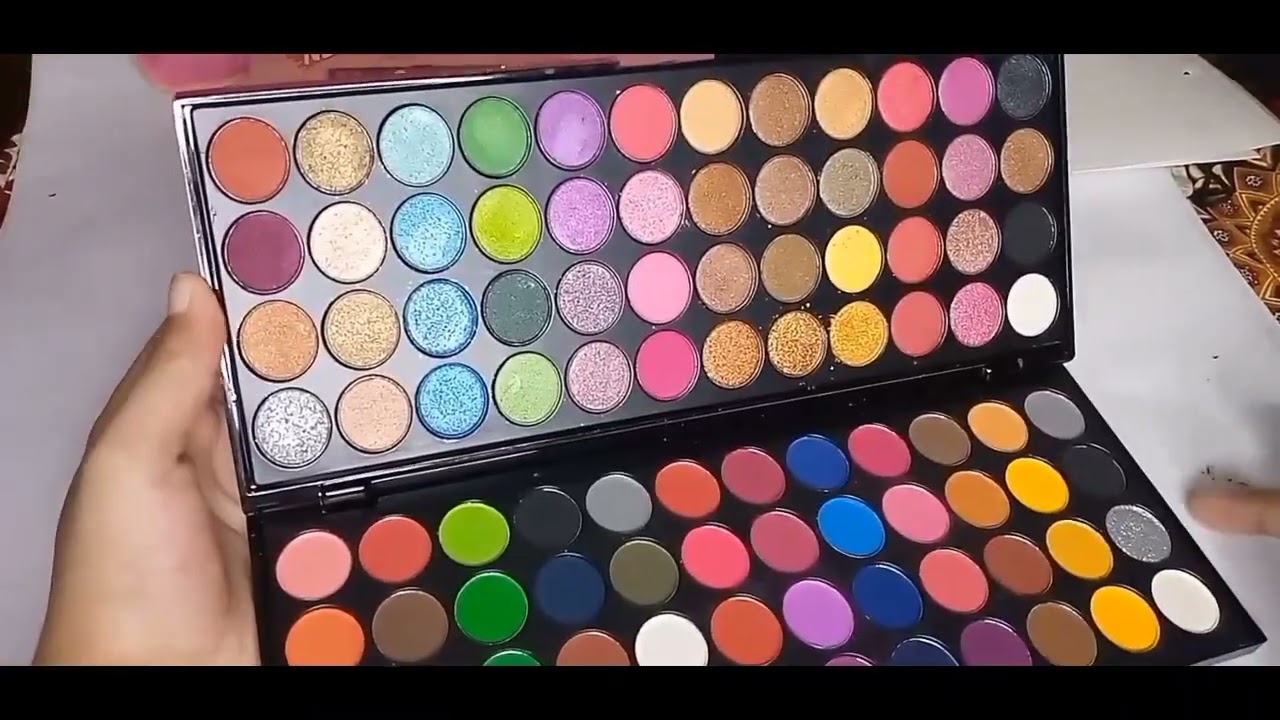 Glamorous face 48+48 colours eyeshadow palette|Honest Review+price| New packing 2022