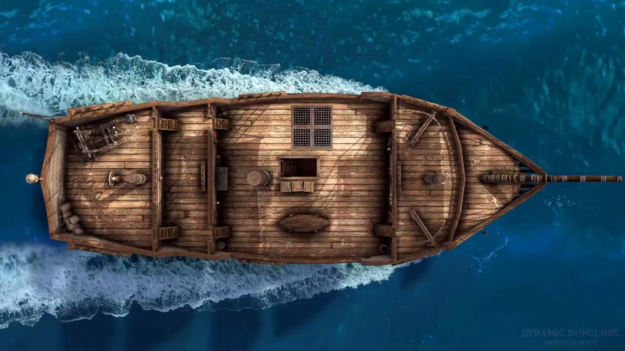 One-hour-long Ship 4K animated map - The Wavehammer Upper Deck