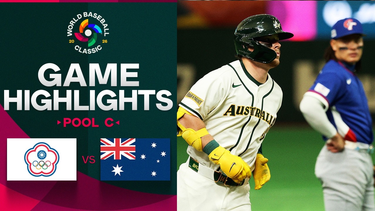 Chinese Taipei vs. Australia 2026 World Baseball Classic | Game Highlights