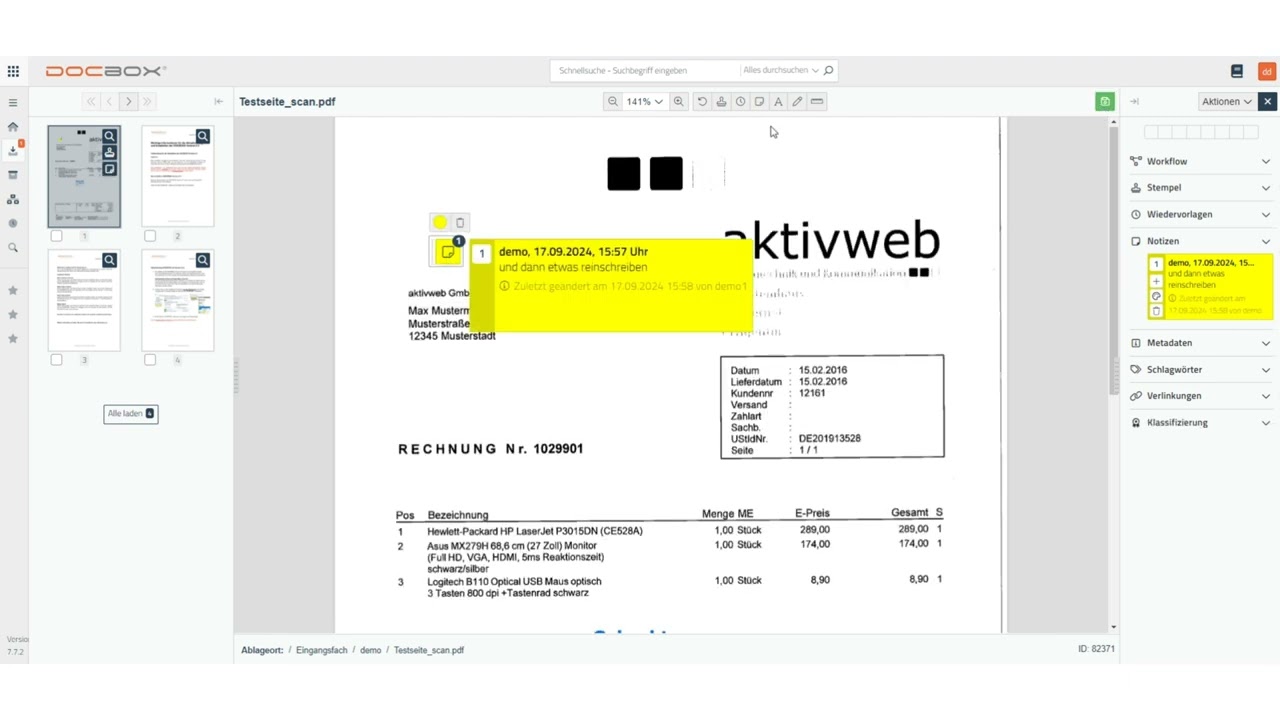 DOCBOX &reg; Version 7 - Wichtige Einstellungen, Tipps und Tricks + E-Rechnung