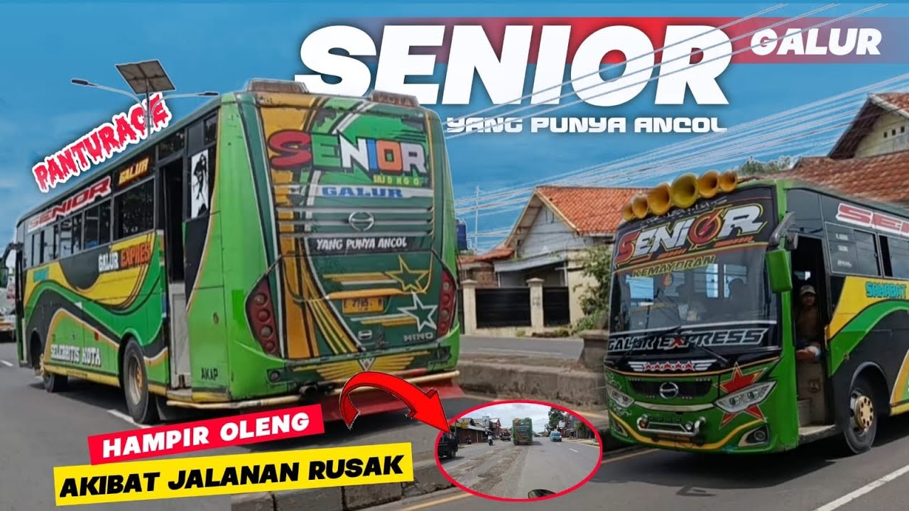GOKILL BUS PANTURA NGEBLONK‼️Moment bus Madona Senior Ngejos di jalur Pantura jomin 