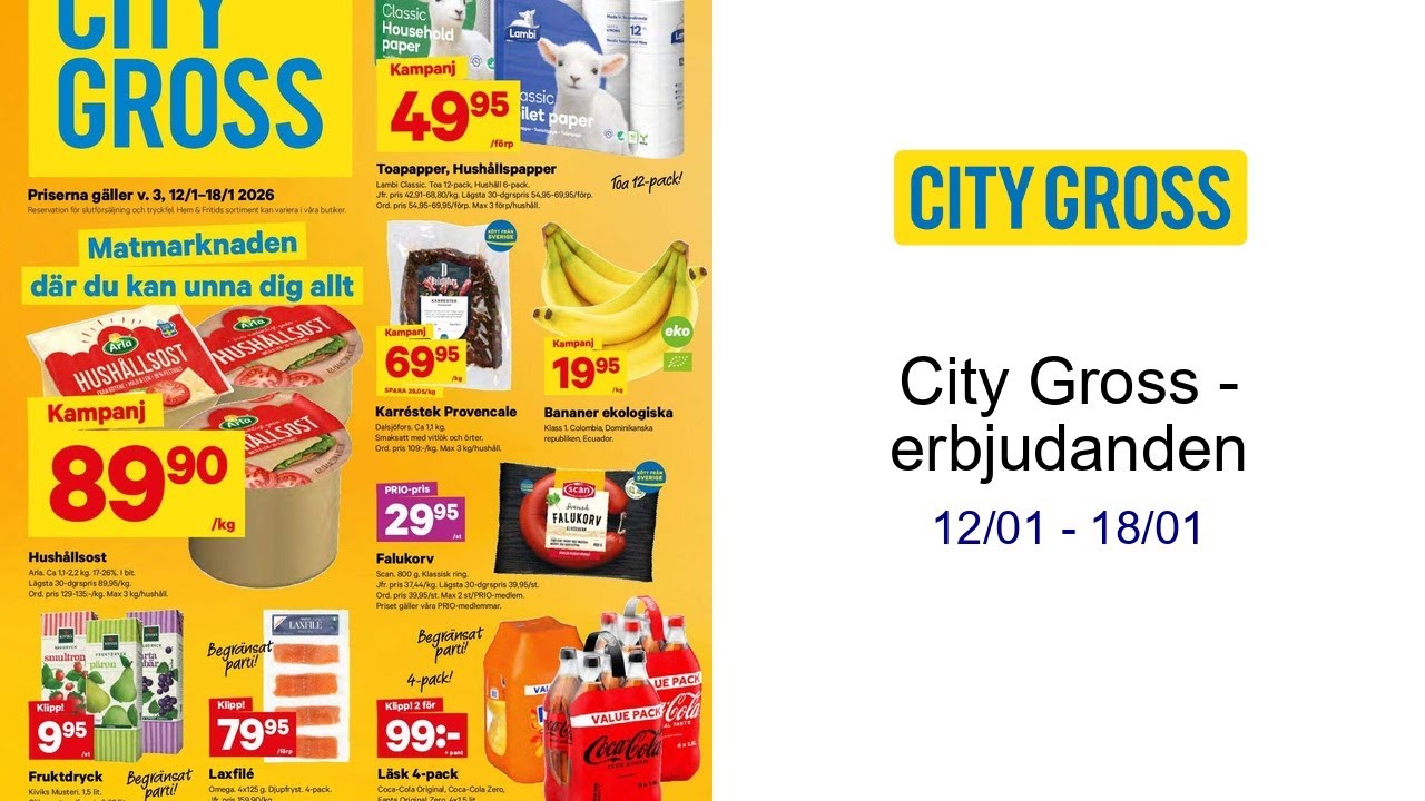 City Gross - erbjudanden 12/01 - 18/01