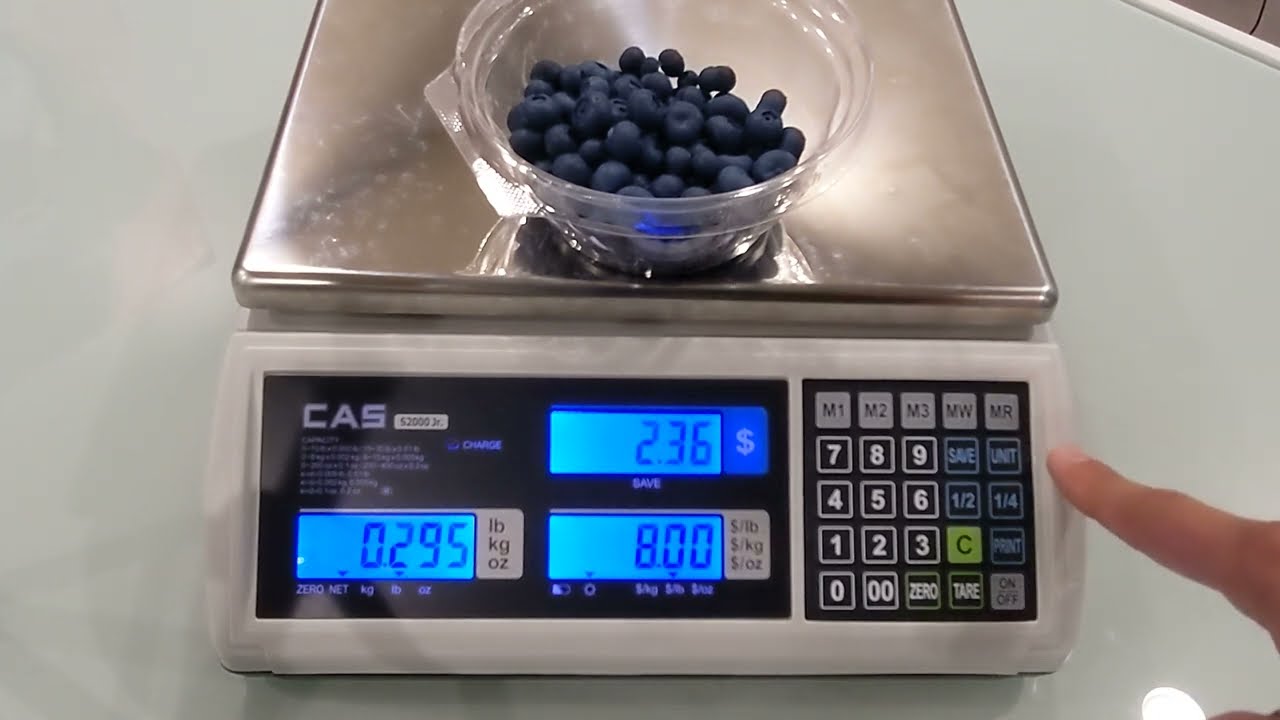 CAS S2000JR Price Computing Scale - Basic Operation,  Setting the Tare, and Sales Process