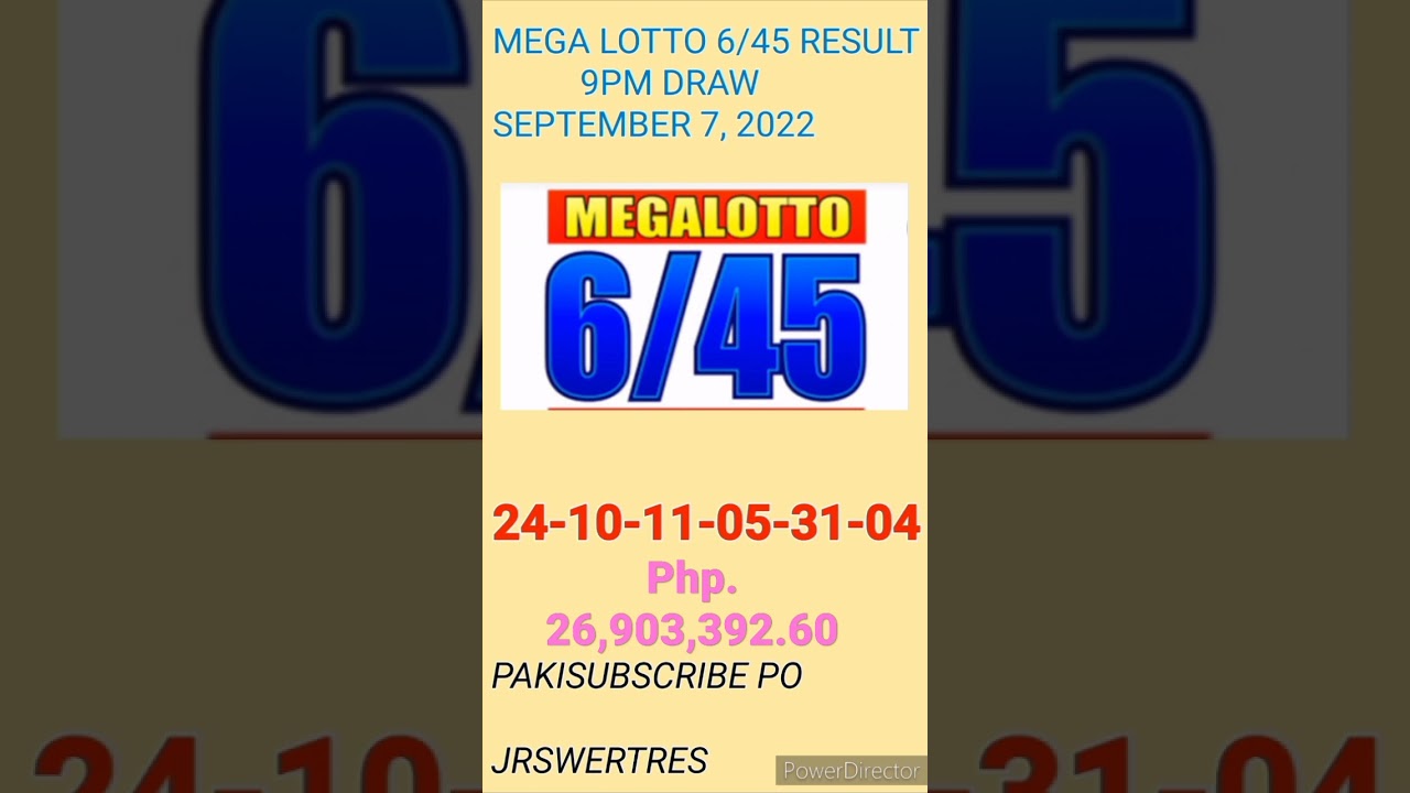 MEGA LOTTO 6 45 RESULT SEPTEMBER 7, 2022 ||MEGA LOTTO 6/45 RESULT TODAY