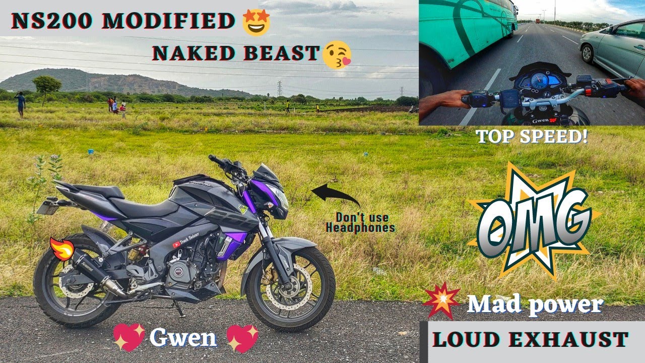 Ns200-Fully Modified😻/Gwen With Powerful Exhaust🤯🔥/Don't Use Headphones💔/Extreme Loud😈/Top Speed?