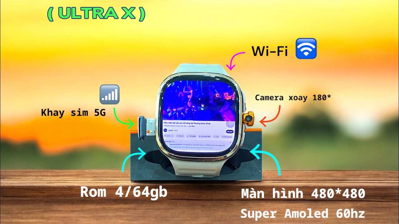 Review chi tiết đồng hồ thông minh (ultra X) pin 🔋 2100mAh😱 CPU sl8541e_1h40, màn hình 480x480🔥2025