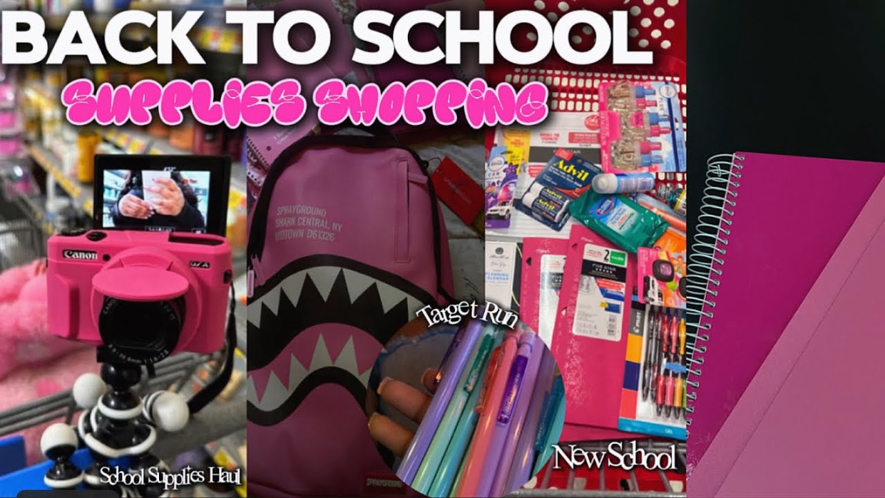 BACK TO SCHOOL SUPPLIES SHOPPING| new school, freshman year, haul , + target run
