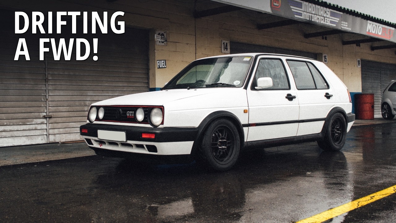 Drifting my FWD Mk2 GTI (ITB 2.0 16v) on a wet track - Killarney Raceway