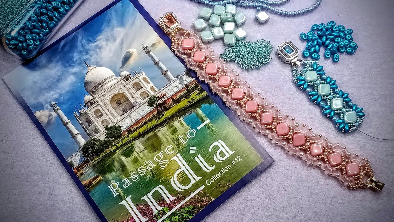 Rhombus Bead Bracelet Tutorial with John Bead Curiosities Box Passage to India #12