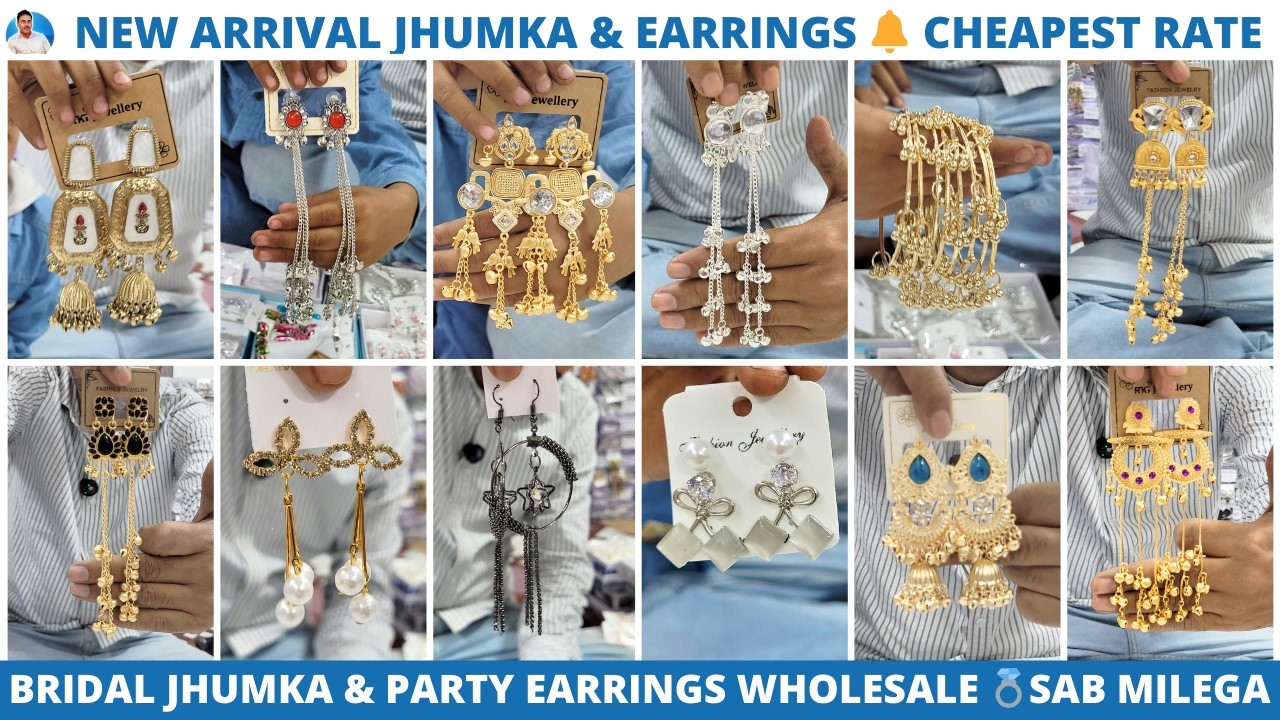 Burrabazar Kolkata Se Direct Wholesale Jhumka 💃 | Latest Earrings & Jhumka Collection