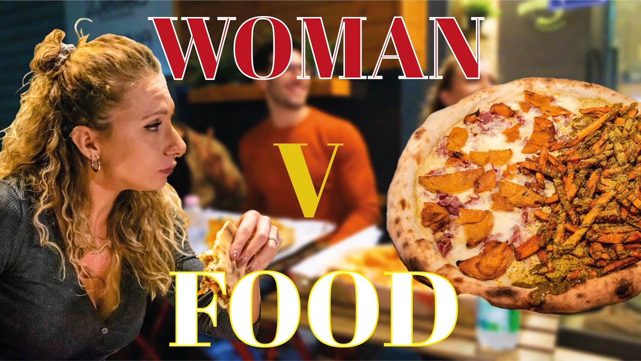 WOMAN vs FOOD 🏋️ - 6300 KCAL 🐽 - 1 PIZZA DA 48 CM 🍕