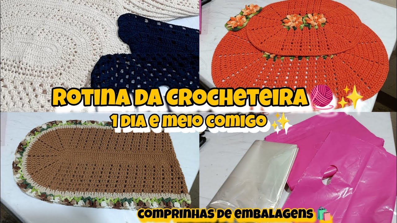 ⚠️Rotina da Crocheteira 🧶 vem passar  1 dia e meio comigo 🧶
