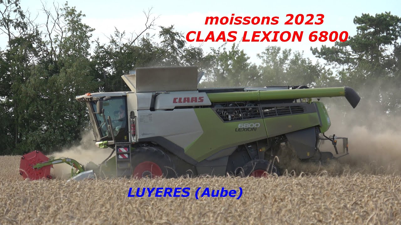 MOISSONS 2023 / LEXION 6800 / CLAAS / LUYERES / AUBE / BLES /