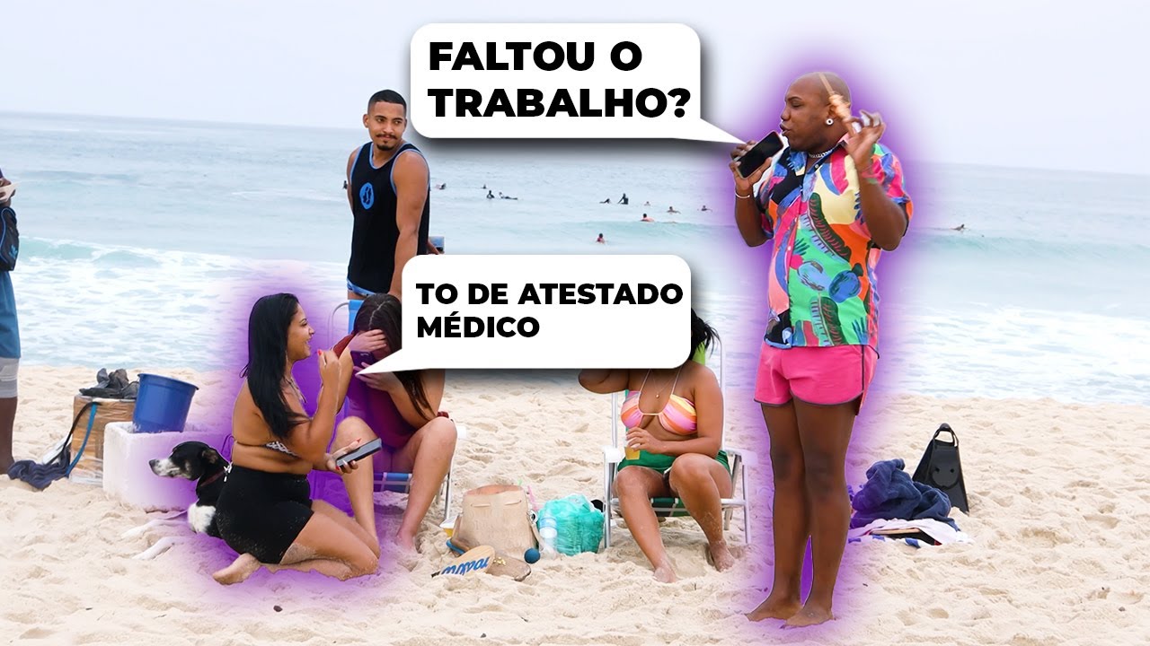 NEGO REPÓRTER, BARBARIZANDO NAS ENTREVISTAS NA PRAIA DO RECREIO-RJ 😂😂