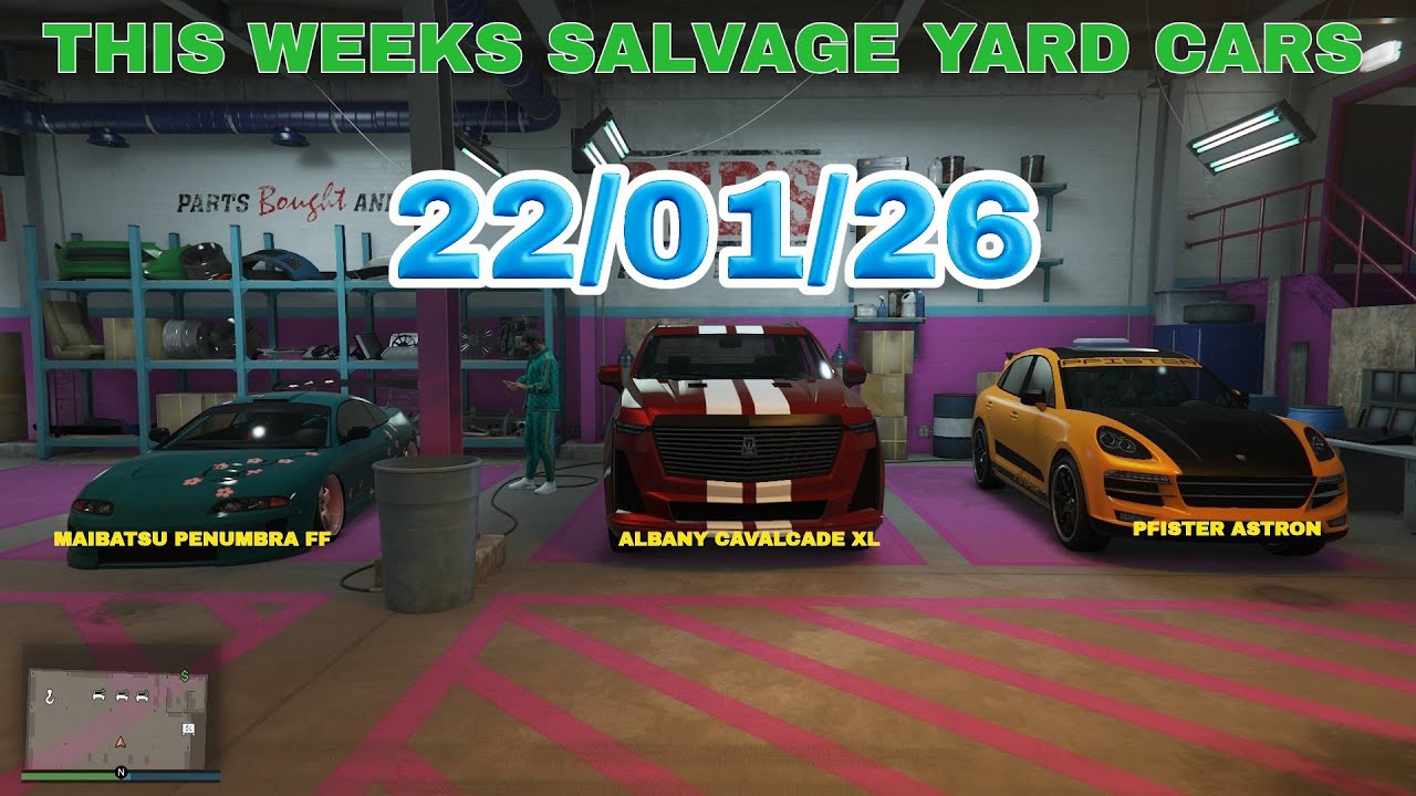 GTA V This Weeks Salvage Yard Cars 22/01/26 ❗ NEW❗None Claimable