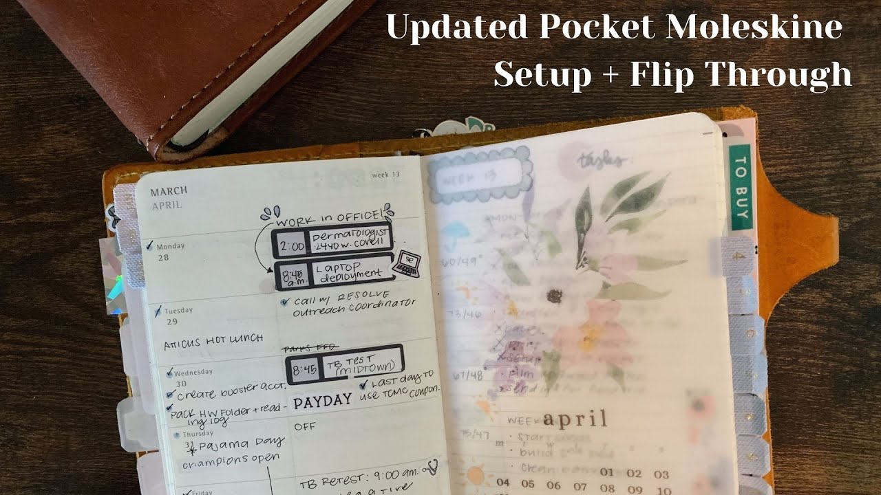 Pocket Moleskine: Updated Setup and March Flip Through