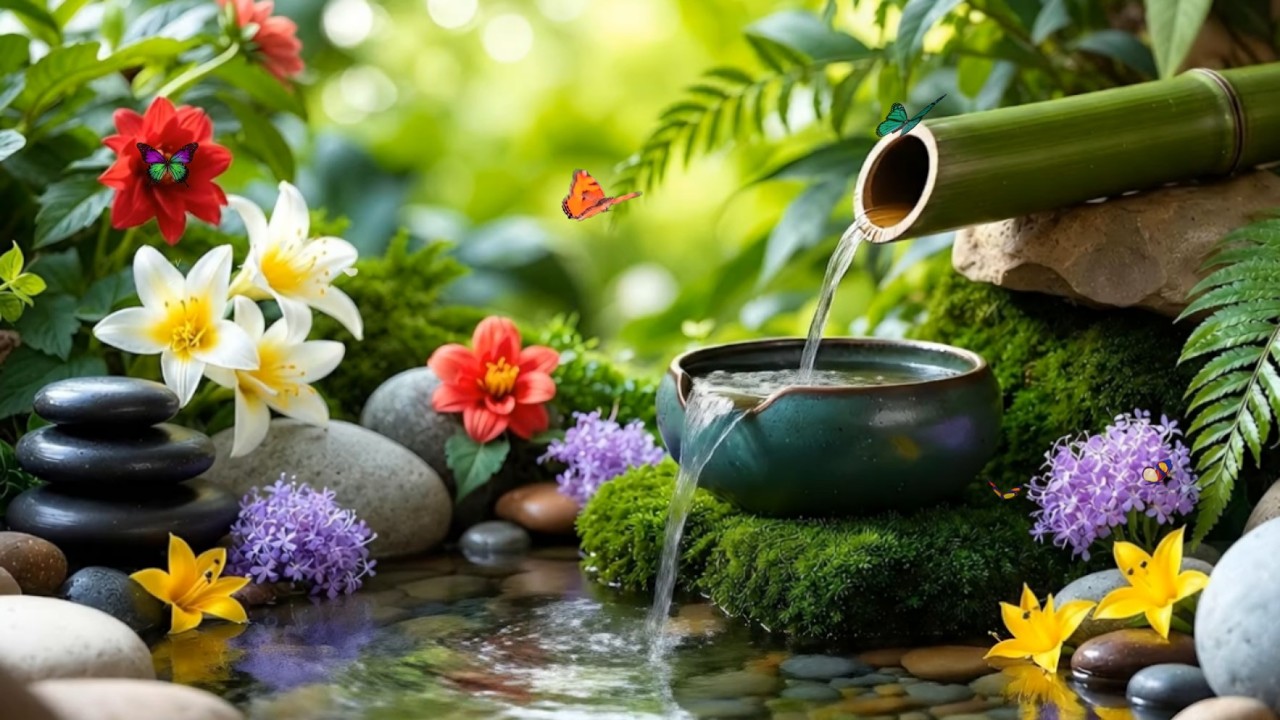 Deep Relaxation 24/7🍀Soothing Piano Music & Water Sounds 💧 Sleep, Calm, Stress Relief Healing Music