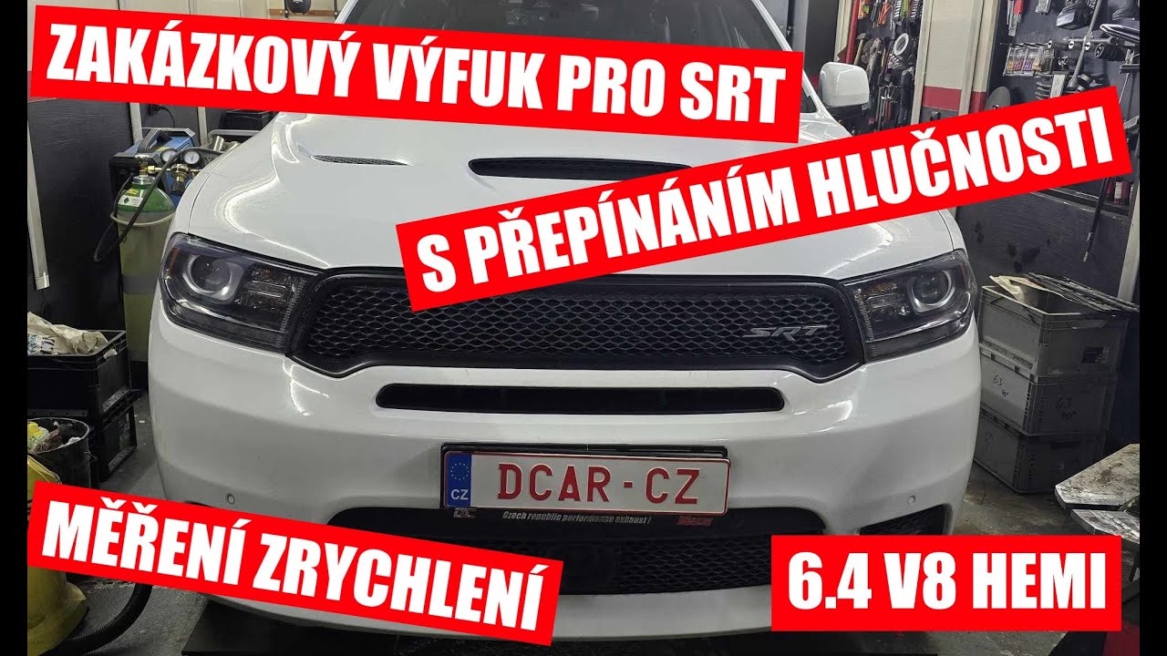 Dodge Durango SRT 6.4 V8 HEMI - zakázkový výfuk s přepínáním hlučnosti DCar.cz