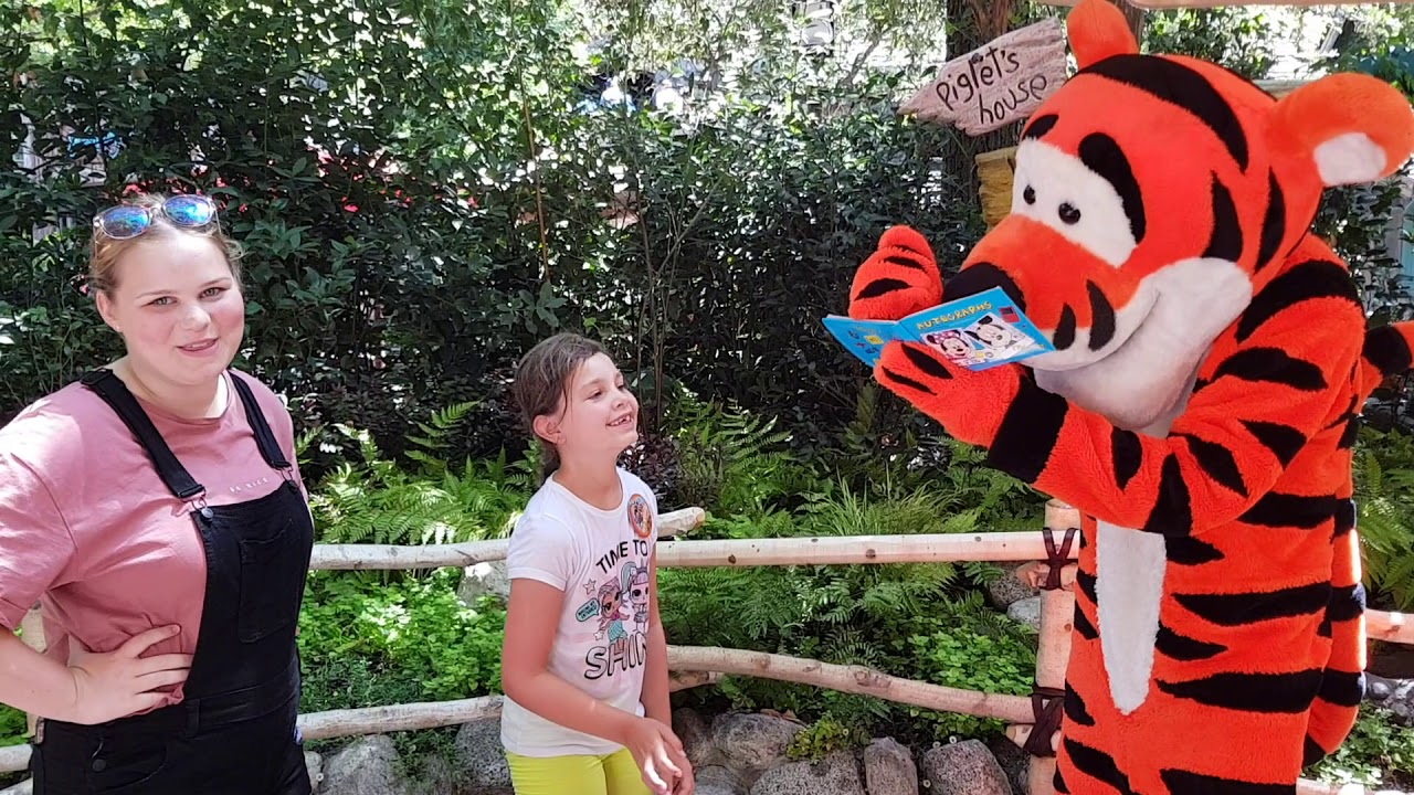 Meeting Tigger at Disney land