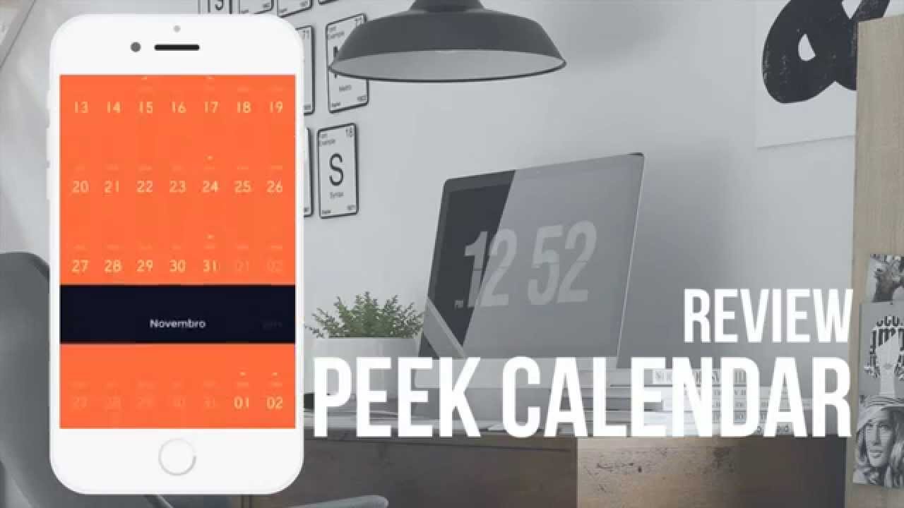 Dica de Apps - Peek Calendar | BLIZZ