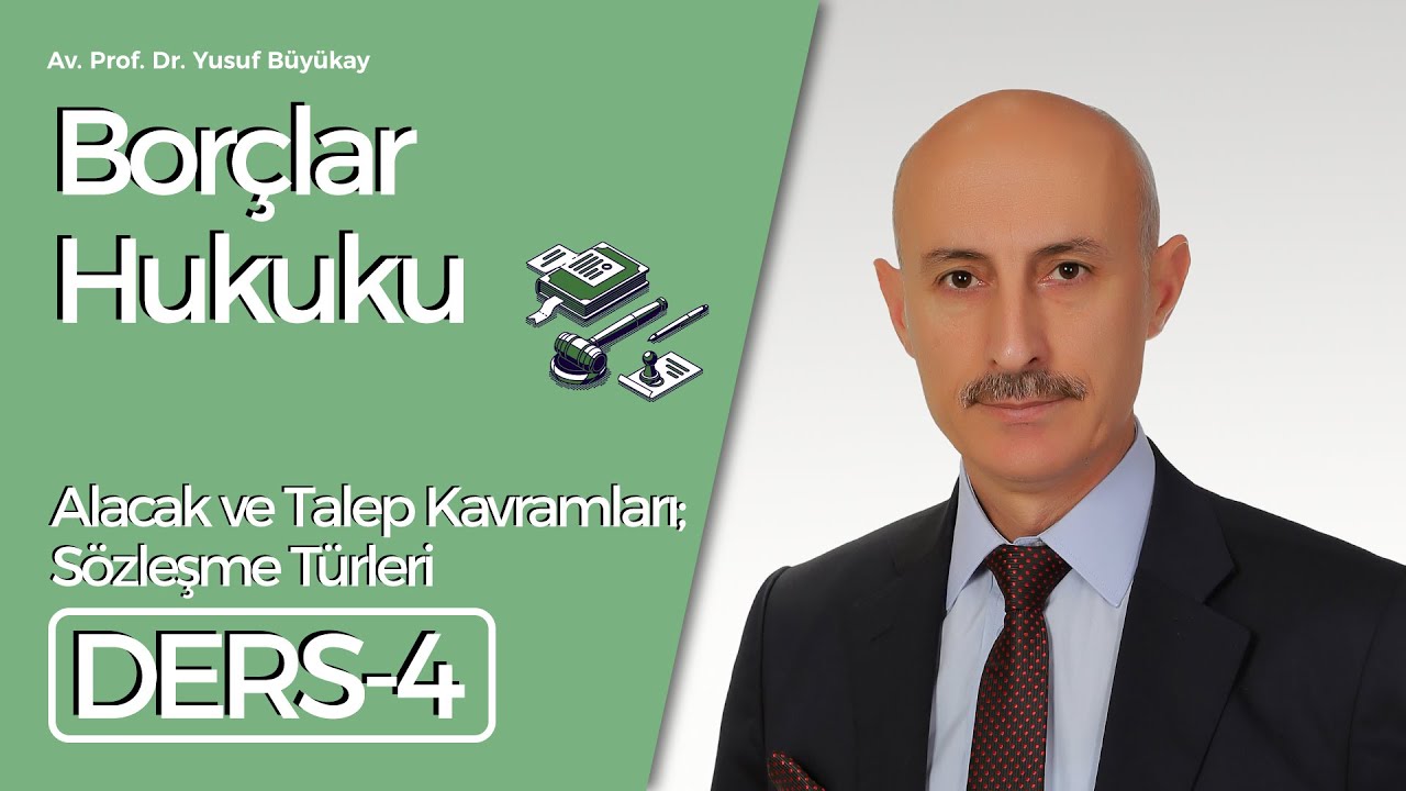 Av. Prof. Dr. Yusuf Büyükay- Borçlar Hukuku Dersi-4: Alacak ve Talep Kavramları; Sözleşme Türleri