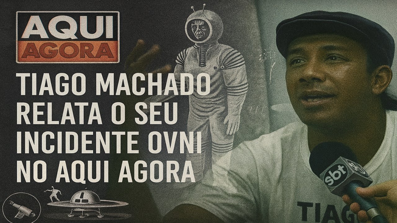 Tiago Machado relata o seu incidente OVNI em 1969 em entrevista a C&eacute;sar Tralli no Aqui Agora (1993)